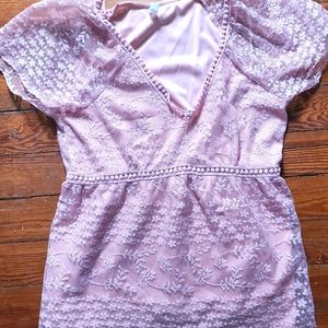 Boutique Pink Lace Top from L Love. SIZE MEDIUM.